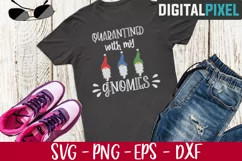 Quarantined With My Gnomies SVG PNG DXF Circut Cut, Product Image 2