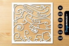 Happy Born Day Papercut Product Image 1