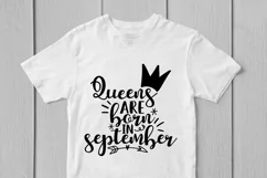 Queens Are Born In September - Birthday SVG EPS DXF PNG File Product Image 2