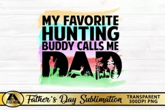 Fathers Day Sublimation Dad PNG Watercolor Hunting Dad Quote Product Image 4