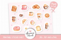 Coffee and Breakfast Sticker, Coffee Lover Product Image 1