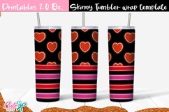 Red Neon heart for Valentines day 20 Oz. Skinny Tumbler Product Image 1