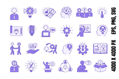 Purple Idea Icons Product Image 1