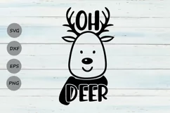 Oh Deer Svg, Christmas Svg, Deer Svg, Reindeer Svg, Winter. Product Image 1