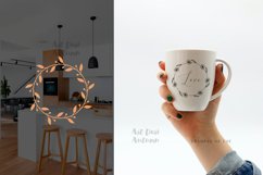 Floral circle wreath svg, Wreath monogram svg for cricut Product Image 4