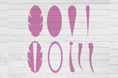 Feather earrings template svg dxf png ai files Product Image 1