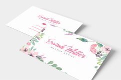 Floral Minimalist Business Card Template Product Image 8