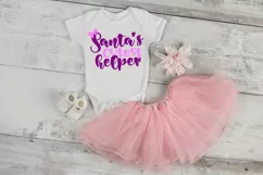 Christmas Svg - Santa's Cutest Helper Girl Shirt Product Image 2