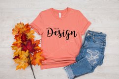 Bella Canvas 3001 Sunset T-shirt Mockup for Fall Product Image 1