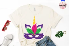 Unicorn Face Mardi Gras Mask - Unicorn SVG EPS DXF PNG Product Image 2