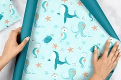 Sea Ocean Animals Whale Sea Horse Star Fish Paper Pack Product Image 6
