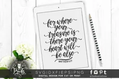 Christian SVG Matthew 6 21 DXF EPS PNG SVG Product Image 1