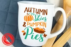 Autumn skies and pumpkin pies svg svg Thanksgiving shirt png Product Image 2
