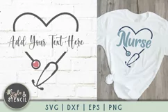 Stethoscope Heart SVG - PNG, DXF, SVG, EPS, Cut File Product Image 1
