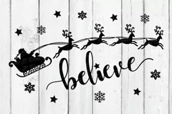 Santa's Sleigh SVG | Believe SVG | Christmas SVG Product Image 3