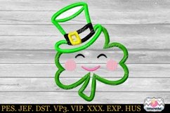 St Patricks Day Clover Leprechaun hat Embroidery Applique Product Image 3