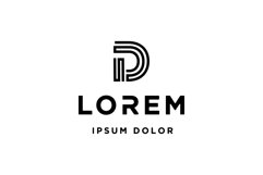 letter D monogram connecting Logo Design Vector Product Image 1