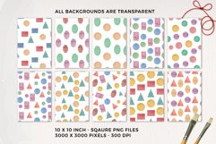 Modern Watercolor Seamless Patterns Watercolor Paper Shapes Product Image 2