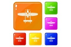 Plane icons set vector color Product Image 1