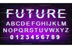 Future glitch font template Product Image 1