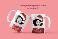 Black woman svg, christmas svg cut files. christmas card svg Product Image 3