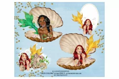 Mermaid ClipArt Afro American Mermaid Clip Art Product Image 2