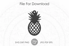 Pineapple Earrings SVG | Laser cut file | Tropical earrings Product Image 3