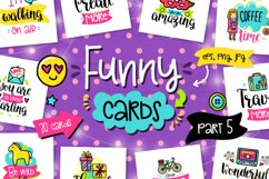 30 Funny Color Cards with Quote Product Image 1