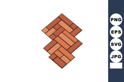 Brick Pattern Vector Illustration with Red and Brown Color B Product Image 1