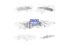 Cracks In The Ground Vector. Split Damage After Earthquake Product Image 1