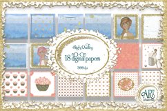 18 Digital Papers - Camping Party Clip art design , Glamping Product Image 1