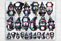 Christmas. Print & Cut Stickers PNG / Christmas Penguin Product Image 2