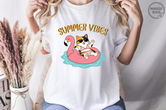Summer Vibes Calico Cat|Funny Beach Kitty Bikini|Pool Float Product Image 3