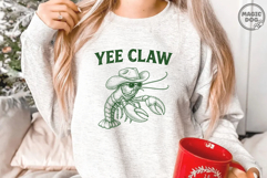 Yee Claw Lobster Cowboy|Funny Summer Western Beach SVG Product Image 4