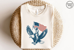 Patriotic Cowboy Eagle Rider American Flag|4th of July SVG Product Image 2