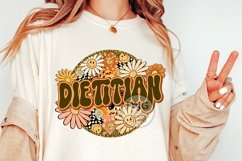 Dietitian Png Nutritionist Retro Groovy Floral Leopard Product Image 4