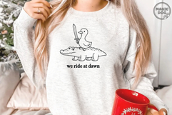 We Ride At Dawn Funny Goose and Alligator|Meme Animal Quote Product Image 4