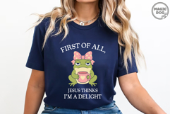 Christian Frog SVG: Jesus Thinks I'm A Delight Faith Quote Product Image 3