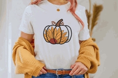 Pumpkin with sunflower Embroidery Design Product Image 2