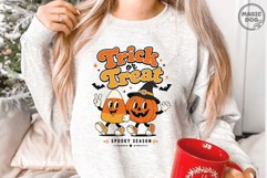 Trick or Treat Retro Halloween Cute Candy Corn and Pumpkin Product Image 4