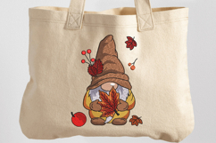 Fall Gnome with Maple Leaf, Machine embroidery Product Image 2
