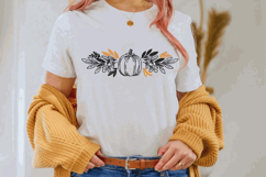 Pumpkin with Leaves Embroidery Design Product Image 2