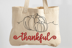 Thankful, Pumpkin Machine Embroidery Design Product Image 2