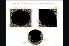 Gold Silver Snowflakes Frames and Cliparts Product Image 2