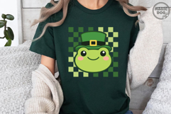 Retro Checkered Frog|St. Patrick's Day Lucky Irish Product Image 4