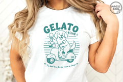 Gelato Time Dog, Cute Golden Retriever Scooter Ice Cream SVG Product Image 4