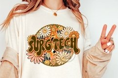 Surg Tech Png Surgical Tech Retro Groovy Floral Leopard Product Image 4