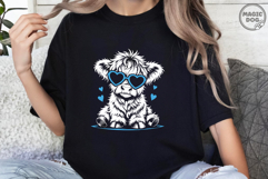Baby Highland Cow with Sunglasses| Western Farm Animal SVG Product Image 3