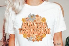 Retro Groovy Floral Dialysis Technician Png Dialysis Tech Product Image 4