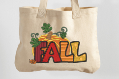 Fall Sign with Pumpkin, Machine Embroidery Design Product Image 3